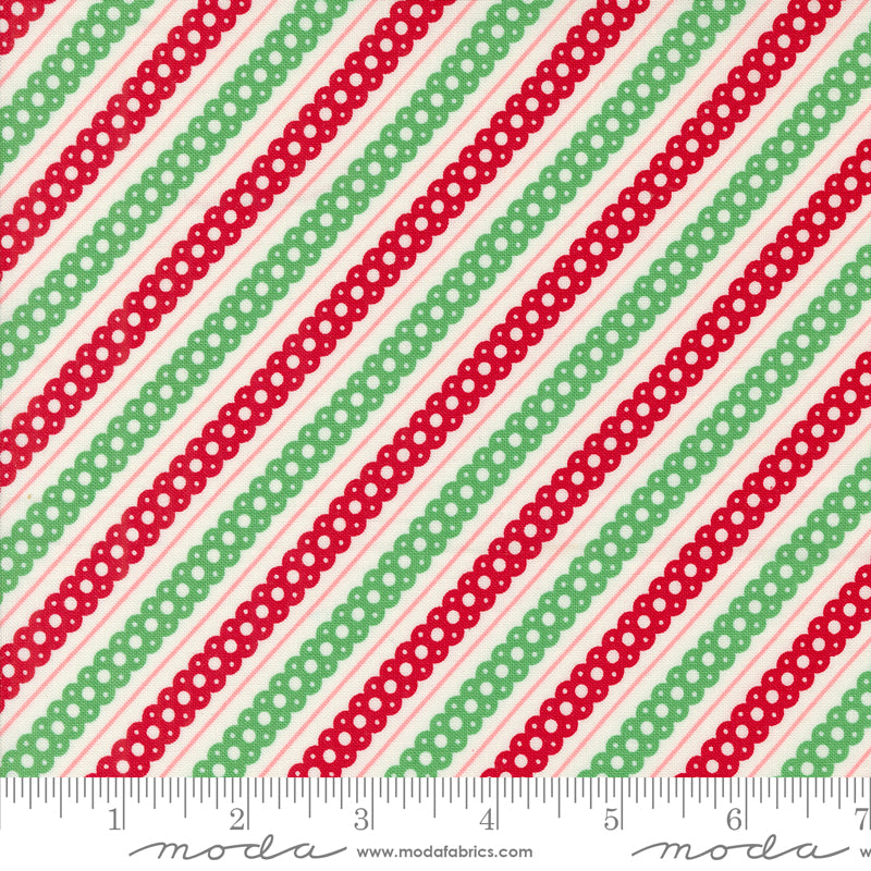 Kitty Christmas by Urban Chiks Stripe Stripes Snow    31205.11 Cotton Woven Fabric