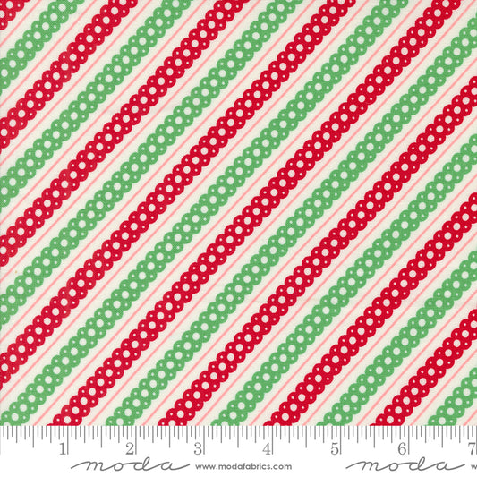 Kitty Christmas by Urban Chiks Stripe Stripes Snow 31205.11 Cotton Woven Fabric