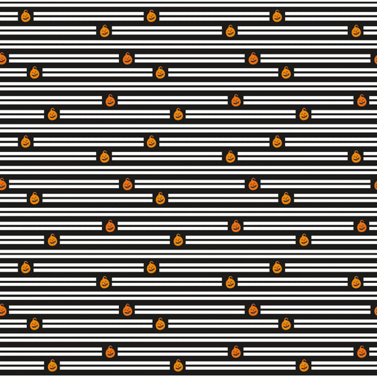 Licensed Hershey Halloween Stripes Black C11984R-BLACK Cotton Woven Fabric