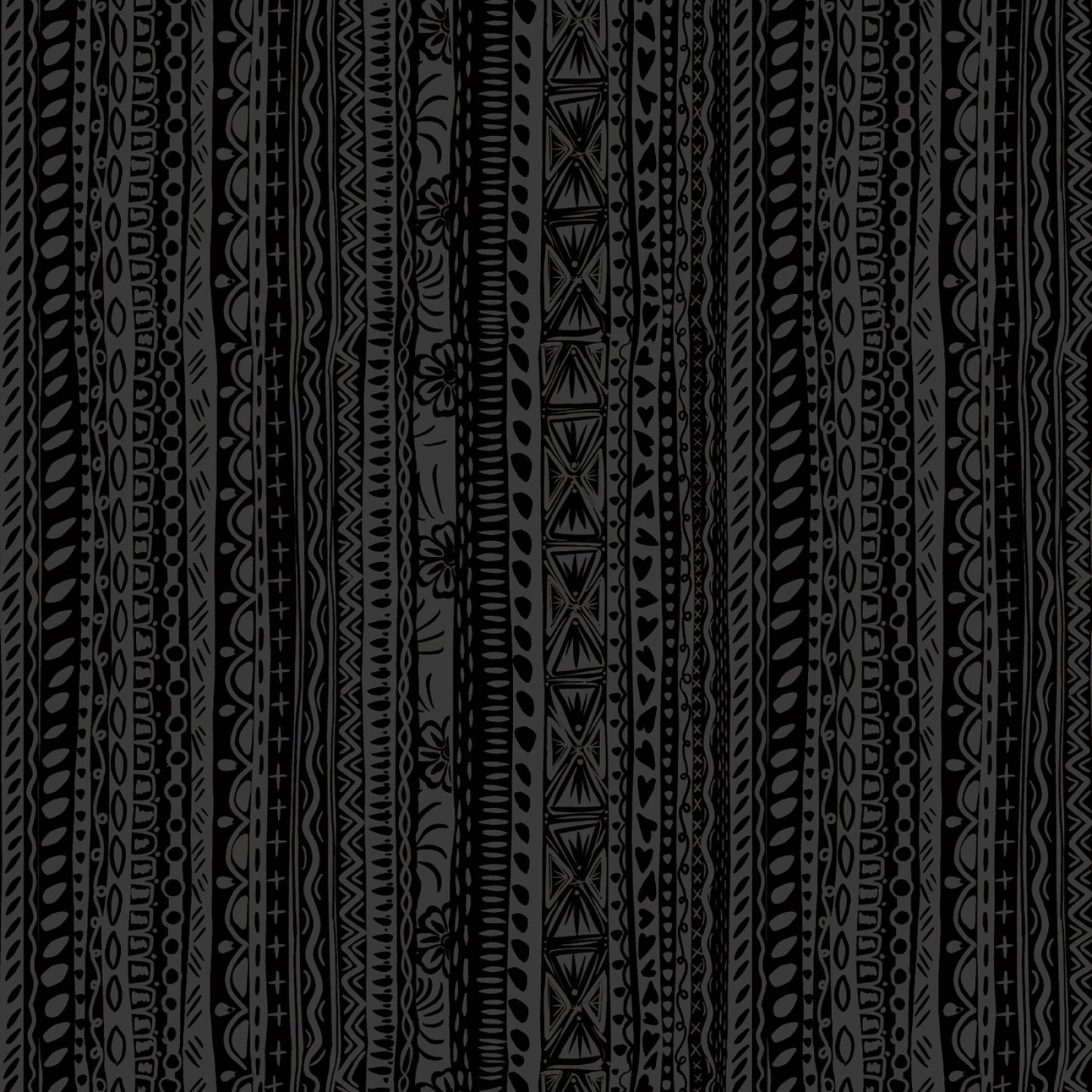 Amor Eterno by Crafty Chica Stripes Black    C11814R-BLACK Cotton Woven Fabric