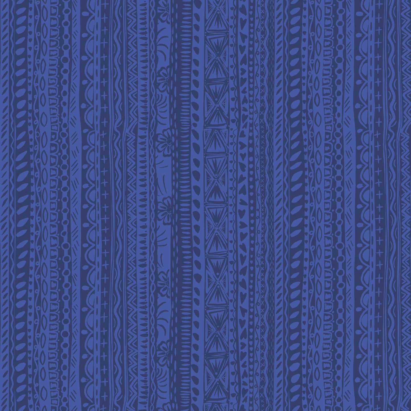 Amor Eterno by Crafty Chica Stripes Blue    C11814R-BLUE Cotton Woven Fabric