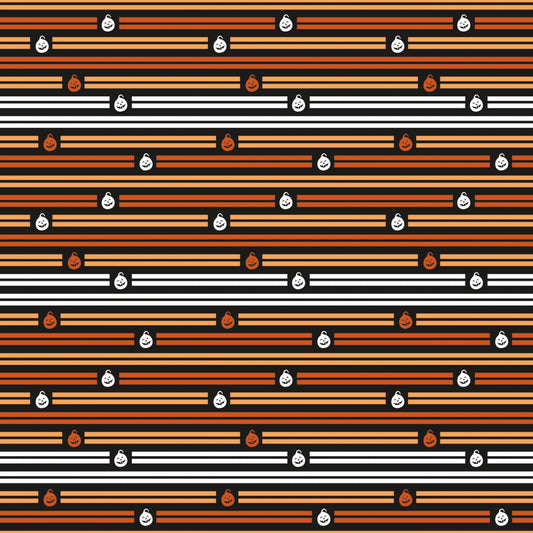 Licensed Hershey Halloween Stripes Multi C11984R-MULTI Cotton Woven Fabric