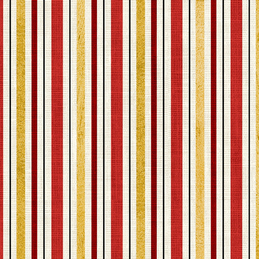 North Pole Express by Pela Studio Stripes Red Multi NPEX4762-R Cotton Woven Fabric