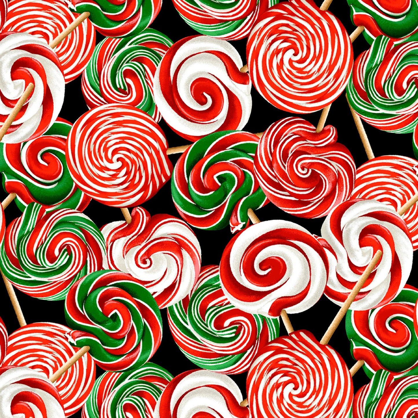 Sweet Holidays Swirl Lollipops Swirl    12790B-12 Cotton Woven Fabric
