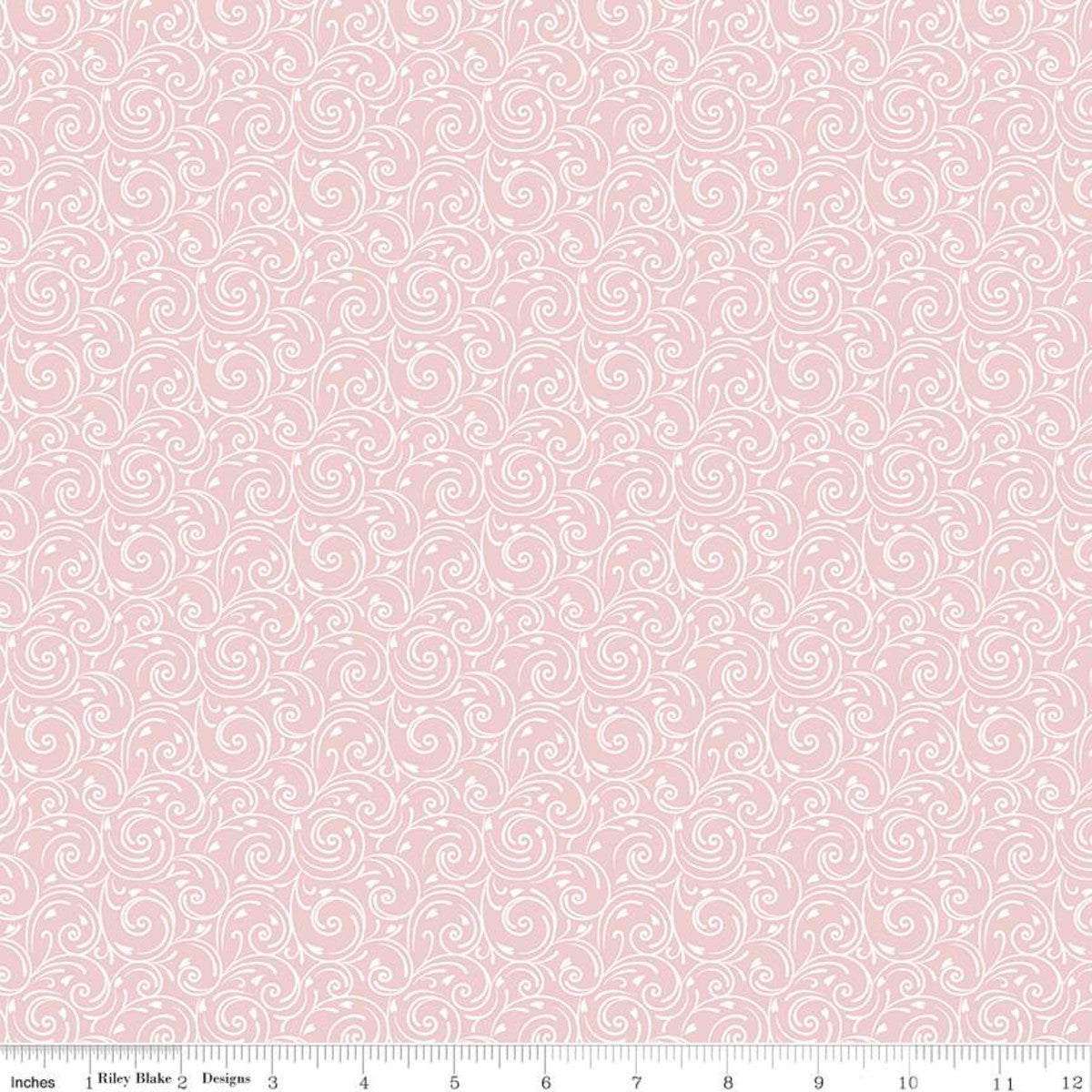 Falling in Love by Dani Mogstad Swirls Blush     C11282-BLUSH Cotton Woven Fabric