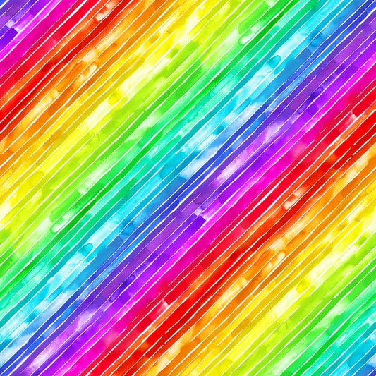 Painted Prism Rainbow  T4946H-181-Rainbow Cotton Woven Fabric