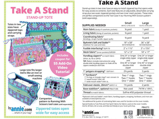 Take A Stand By Annie Paper Pattern   PBA273