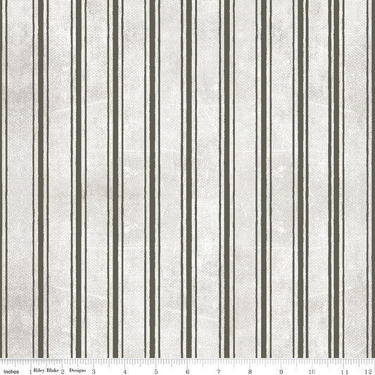 PREORDER ITEM: Pumpkin Patch by J. Wecker Frisch Terrifying Ticking Gray    C14578-GRAY Cotton Woven Fabric