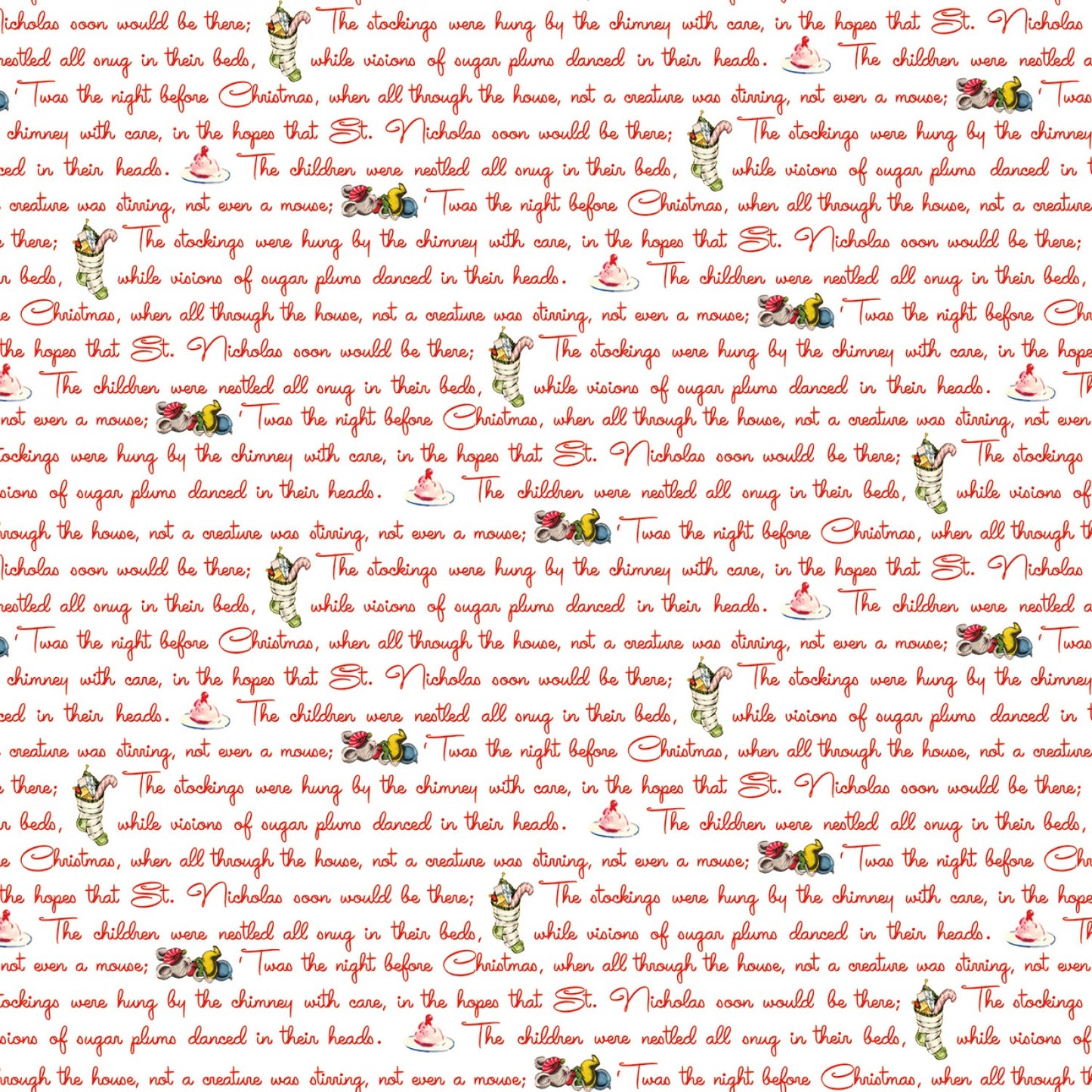 Christmas Joy by Cottage Mama Text White    C12255R-WHITE Cotton Woven Fabric