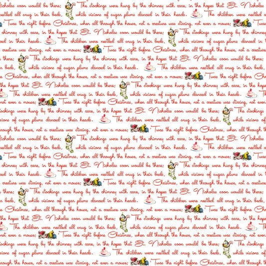 Christmas Joy by Cottage Mama Text White C12255R-WHITE Cotton Woven Fabric