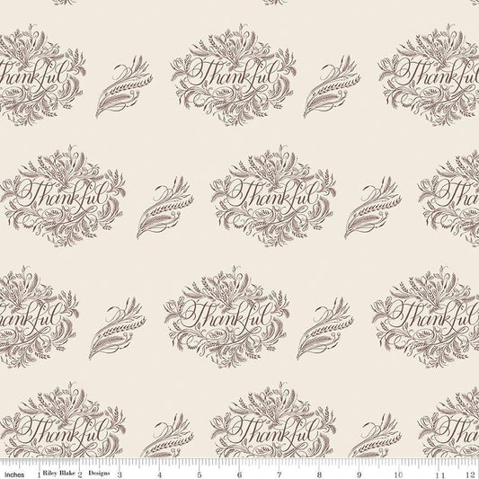 Placemats by Hester and Cook Thankful Cream C13941-CREAM Cotton Woven Fabric