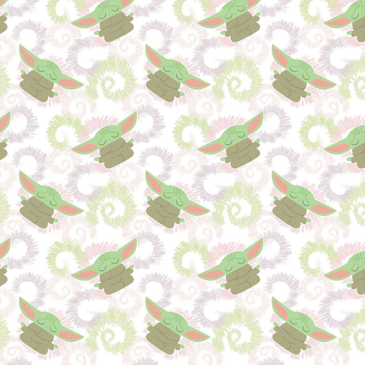 Licensed Star Wars The Mandalorian III Tie Dye Spiral Purple 73800294-01 Cotton Woven Fabric