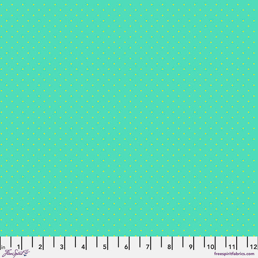 Tula Pink True Colors Tiny Dots Peacock   PWTP185.PEACOCK Cotton Woven Fabric