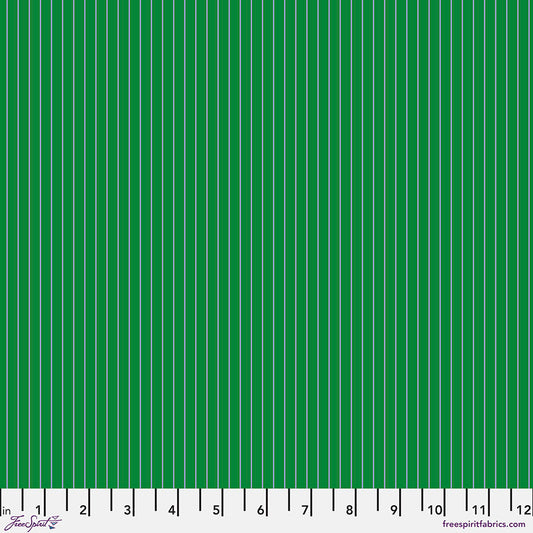 Tula Pink True Colors Tiny Stripes Fern     PWTP186.FERN Cotton Woven Fabric