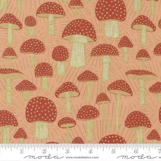 Meadowmere by Gingiber Toadstool Magic Blossom Metallic Magic    48365-39M Cotton Woven Fabric