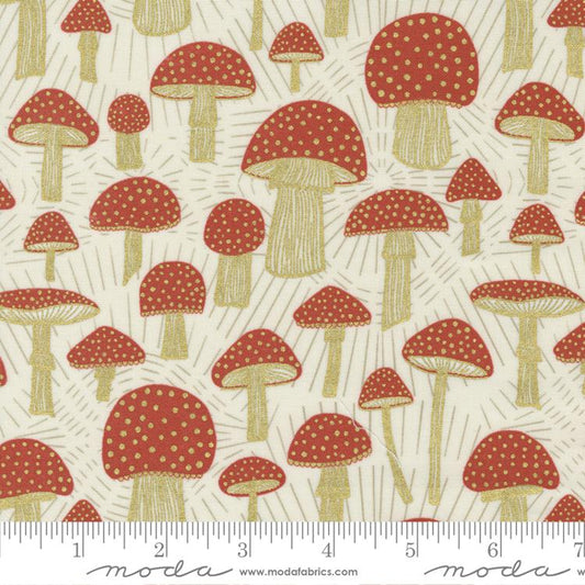 Meadowmere by Gingiber Toadstool Magic Cloud Metallic 48365-31M Cotton Woven Fabric