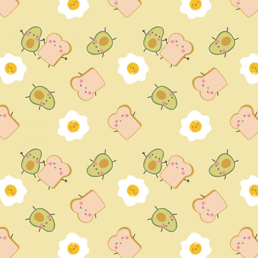 Rise & Shine by Puck Selders Toast Buddies Lt Yellow 89210403-2 Cotton Woven Fabric