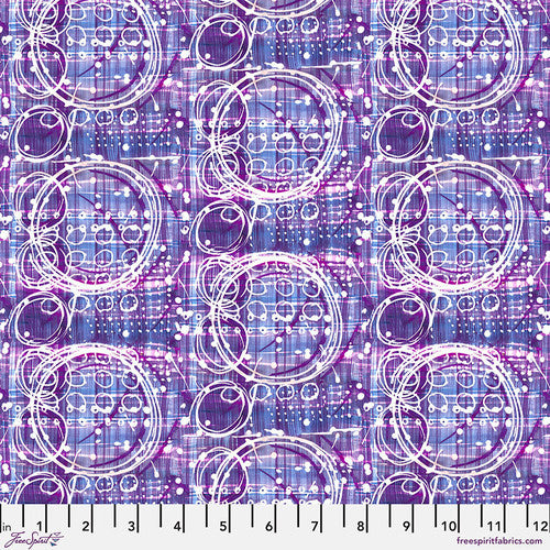 Cool Breeze by Katie Pasquini Masopust Tornado Purple    PWKP035.PURPLE Cotton Woven Fabric