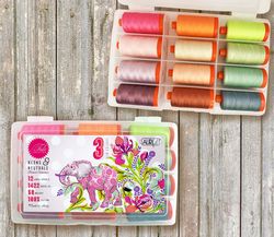 Neon & Neutrals Thread by Tula Pink Tula Pink Neons and Neutrals Thread Set 12 count   TP50EC12