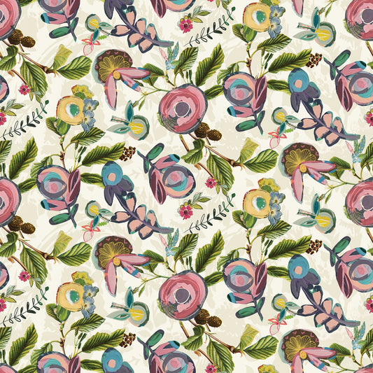 Inspired Heart by Kelly Rae Roberts Treasured Floral Natural 13335B-71 Cotton Woven Fabric