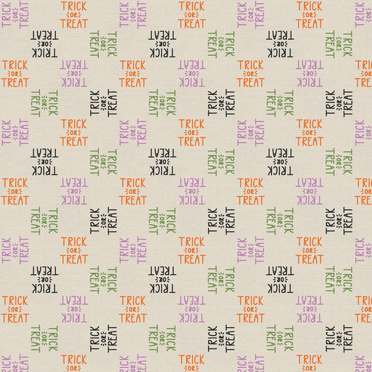 New Arrival: Tricks & Treats Trick Or Treat Words Multi    120-24270 Cotton Woven Fabric