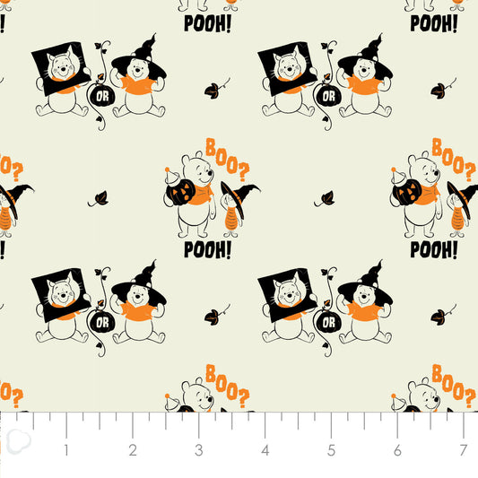 Licensed Character Halloween III Trick Pooh Treat Cream 85430604-01 Cotton Woven Fabric
