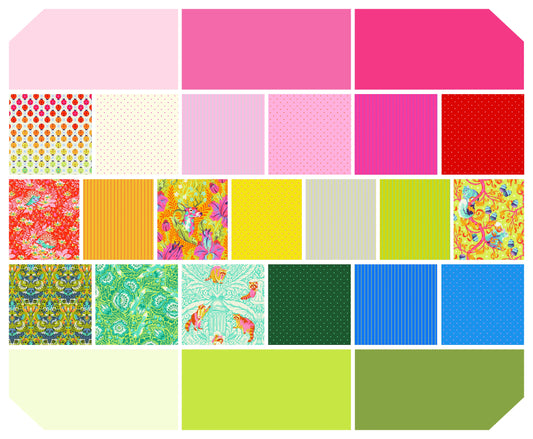 Saturday Stash Precut Bundles Tula Glowy Mini 2.5” Design Jelly Roll Trio FB4DRTP.GLOWY