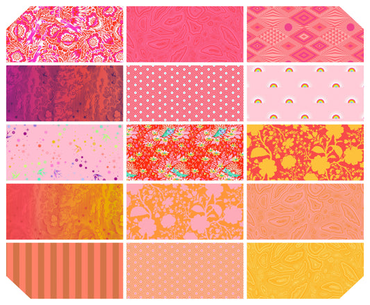 Saturday Stash FQ Bundles Tula Pink Fruity Fat Quarter Bundle of 15 Cotton Woven: FB6FQTP.FRUITY Bundle