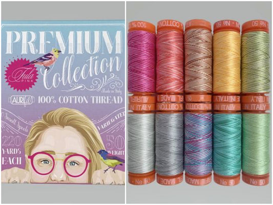 Tula Pink Premium Collection  50 wt, 10 small spools  (PACKAGING MAY VARY)