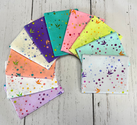 Tula Pink True Colors Fairy Dust 10" Squares Bundle of 42   FB1210TP.FAIRYDUST Cotton Woven