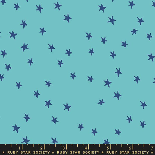 Starry by Alexia Marcelle Abegg of Ruby Star Society Turquoise    RS4109-43 Cotton Woven Fabric