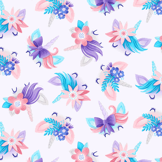 Sparkle Like a Unicorn by Danielle Hartgers Unicorn Eyes Lt. Pink 1862-20 Cotton Woven Fabric