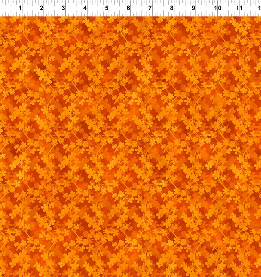 Sunshine by Jason Yenter  Vine Orange    5ss-1 Cotton Woven Fabric
