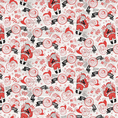 Vintage Whisper for Santa by Lucie Crovatto Vintage Santa Allover Multi    7024-89 Cotton Woven Fabric