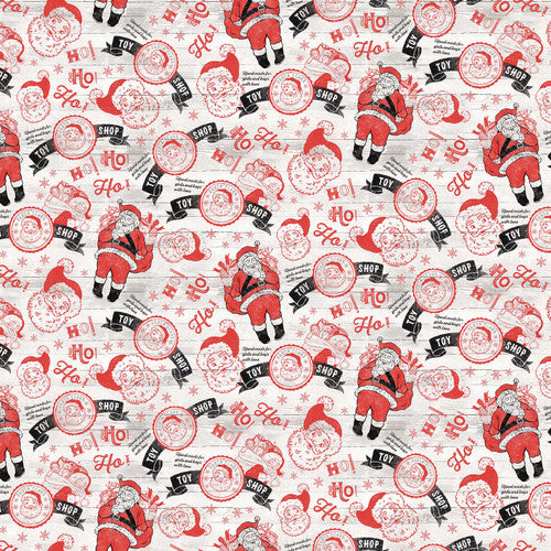 Vintage Whisper for Santa by Lucie Crovatto Vintage Santa Allover Multi 7024-89 Cotton Woven Fabric