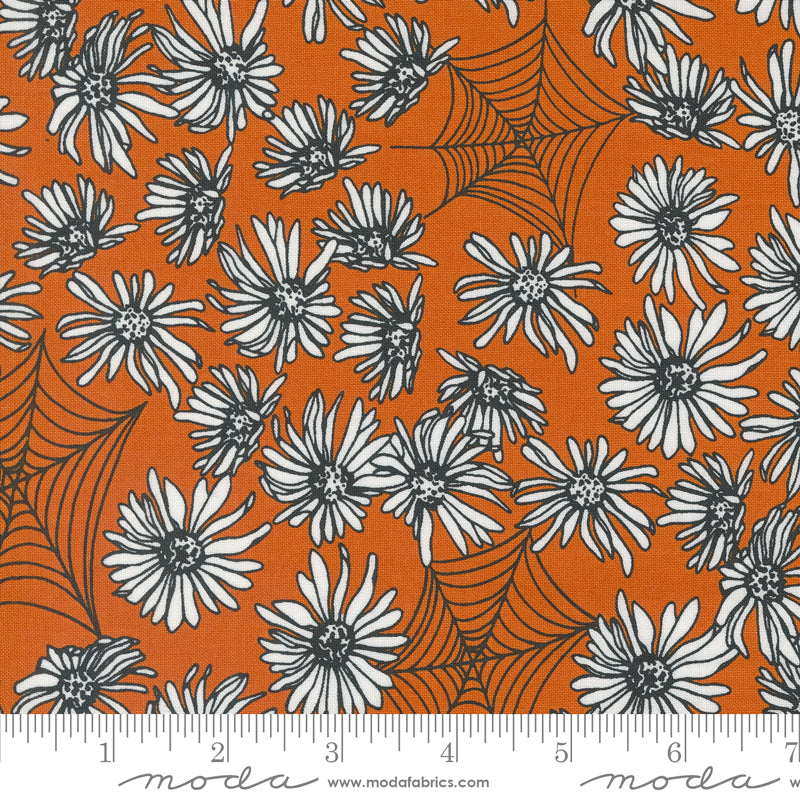 Noir by Alli K Design Whispering Webs Pumpkin    11541-24 Cotton Woven Fabric