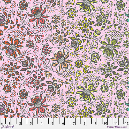 New Arrival: Roar! by Tula Pink Wild Vine    PWTP227.BLUSH Cotton Woven Fabric