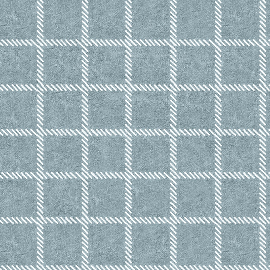 She Who Sew Home Deco by J. Wecker Frisch Windowpane Plaid Blue HD12503R-BLUE Home Deco Weight Cotton Fabric