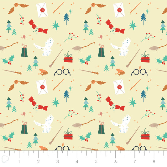 Licensed Character Winter Holiday IV Winter Holiday Toss Cream    23800897-04 Cotton Woven Fabric