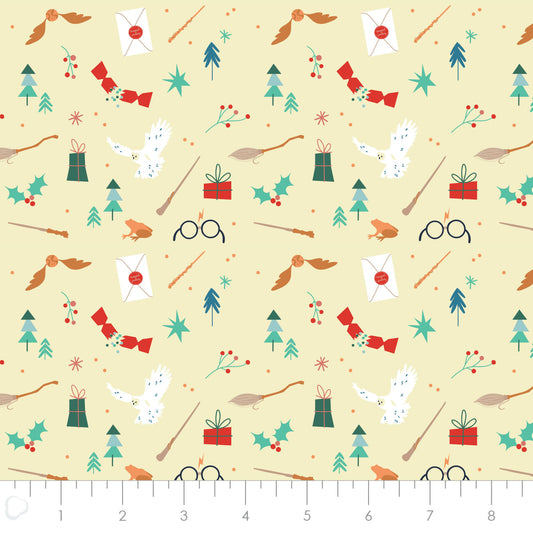 Licensed Character Winter Holiday IV Winter Holiday Toss Cream 23800897-04 Cotton Woven Fabric