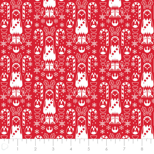 Licensed Character Winter Holiday IV Wookie Christmas Red 73011381-03 Cotton Woven Fabric