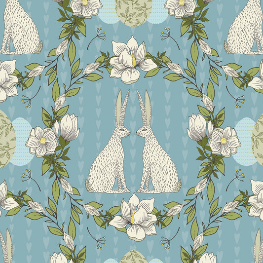 Easter Collection Digitally Printed Wreath 22SP-EC01 Cotton Woven Fabric