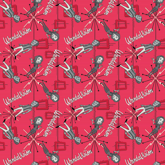 Licensed Marvel Studios WV Retro Red Red 13360108-01 Cotton Woven Fabric