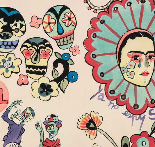 Folklorico Ya No Estoy Sola Tea 8929C Cotton Woven Fabric